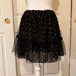Cute Cat Print Skirt